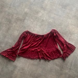 Red off the shoulder top Pacsun